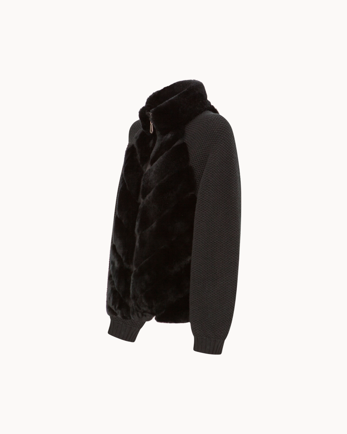 Cenya Fur Jacket - Obsidian Black, LOEVA