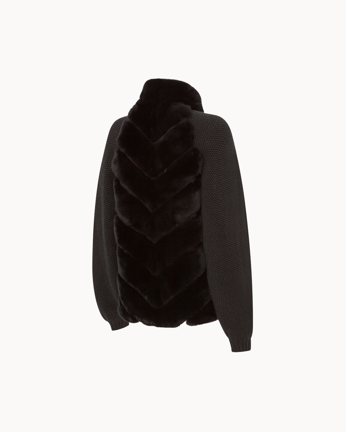 Cenya Fur Jacket - Obsidian Black, LOEVA