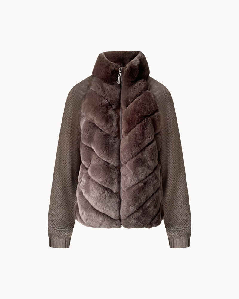 Cenya Fur Jacket - Velvet Mocha, LOEVA