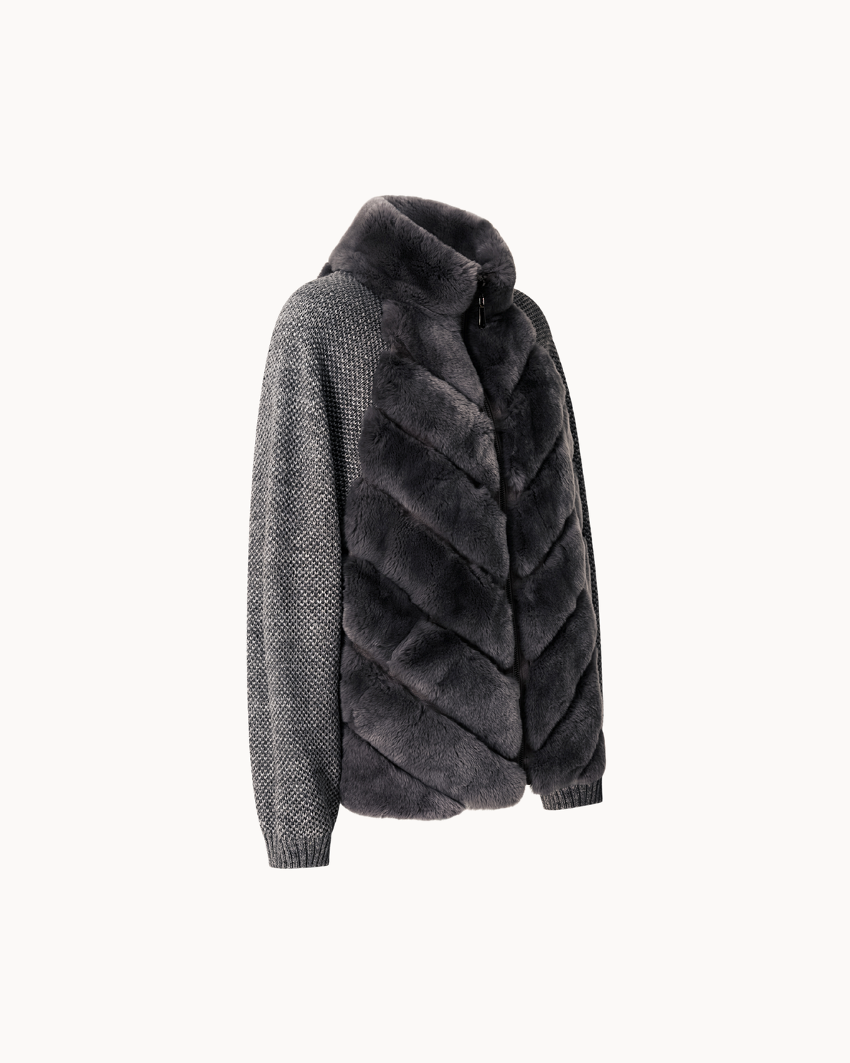 Cenya Fur Jacket - Frosted Greige, LOEVA