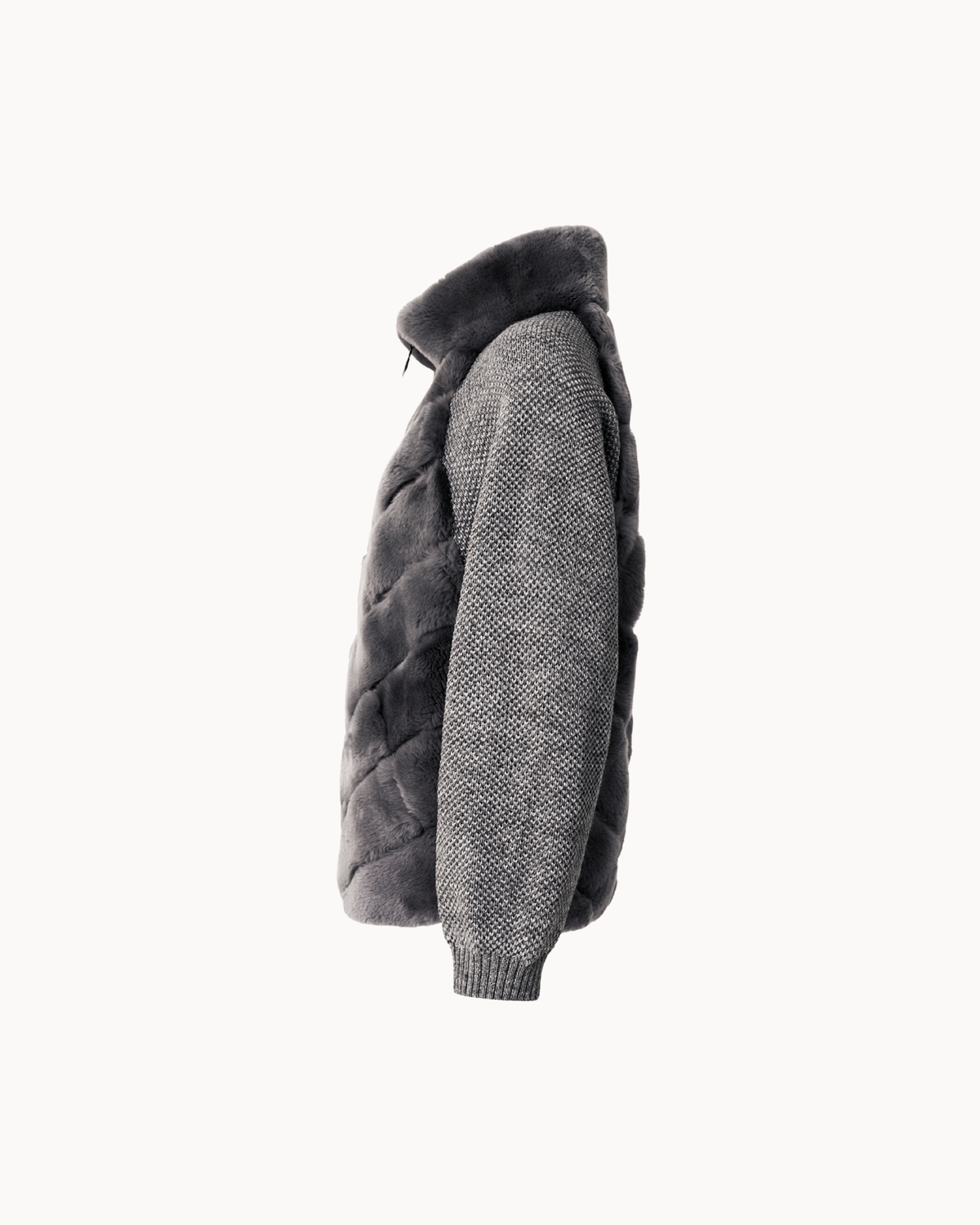 Cenya Fur Jacket - Frosted Greige, LOEVA