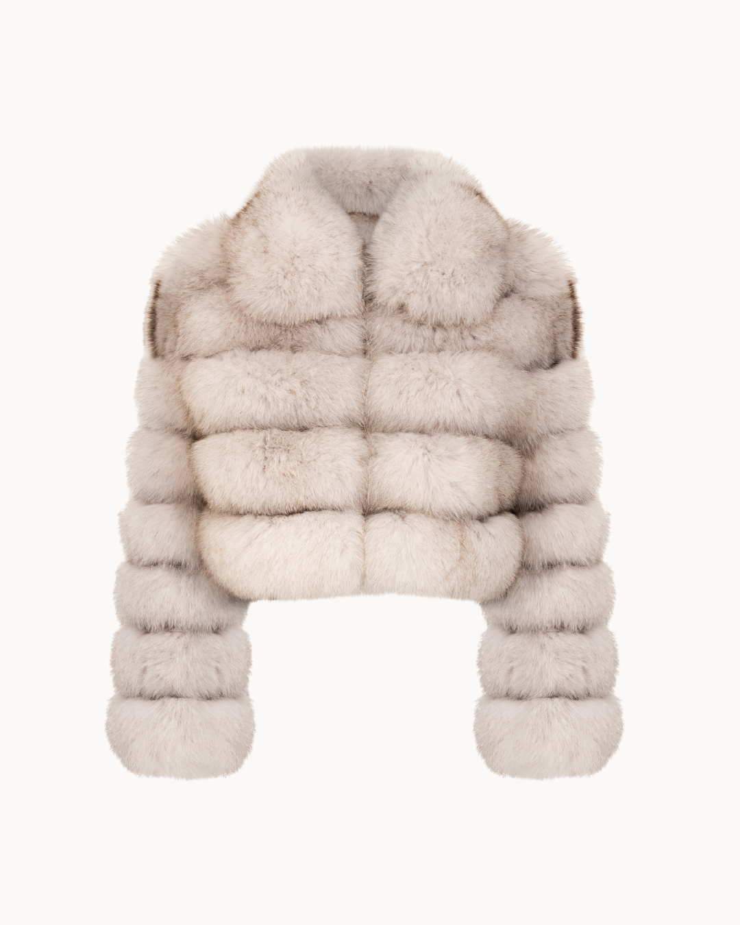 Cropped Fur Jacket - Cloud Beige, LOEVA