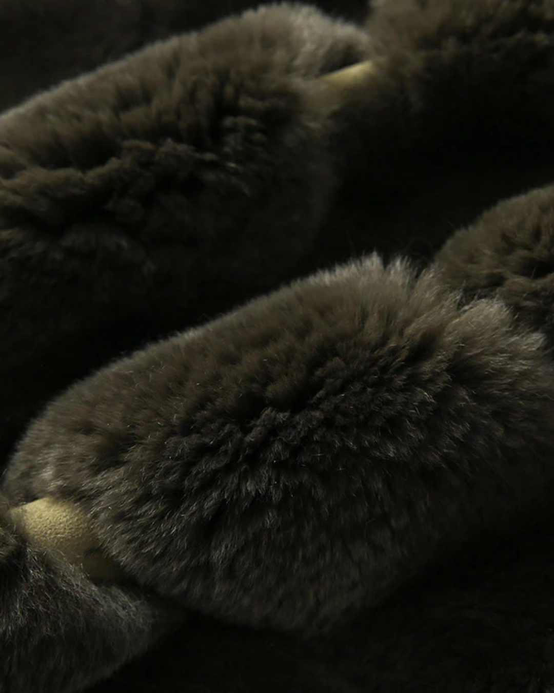 Cenya Fur Jacket - Deep Olive, LOEVA