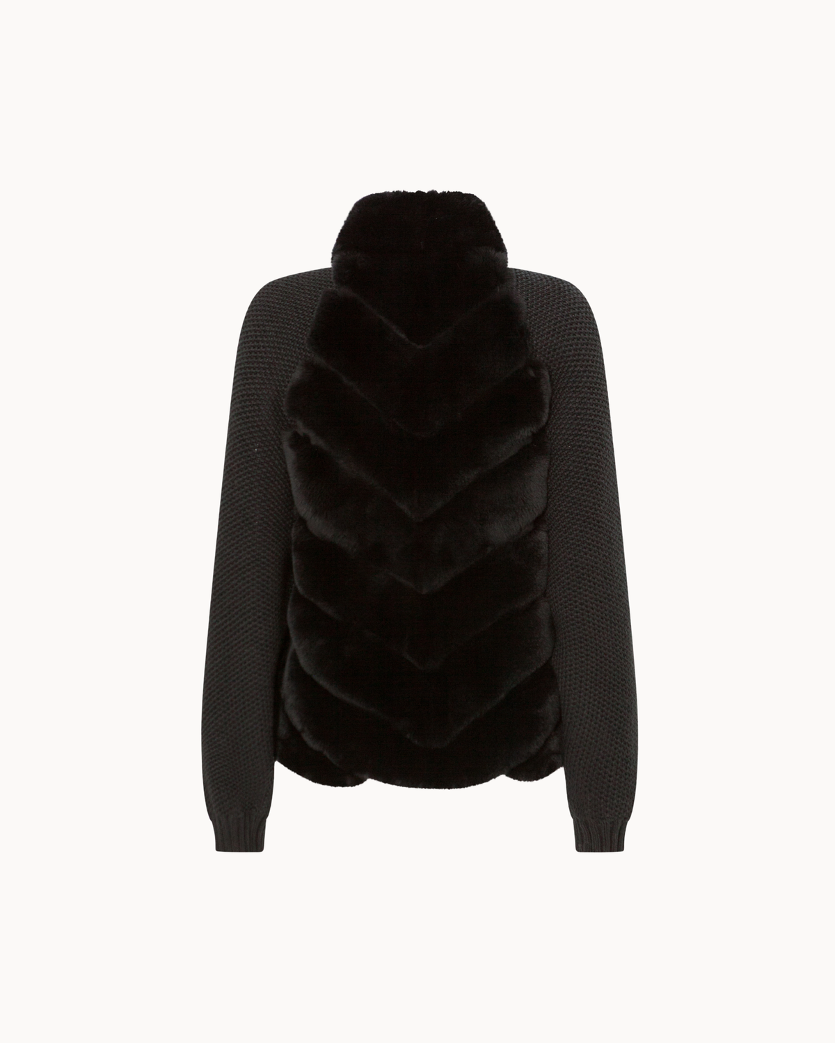 Cenya Fur Jacket - Obsidian Black, LOEVA