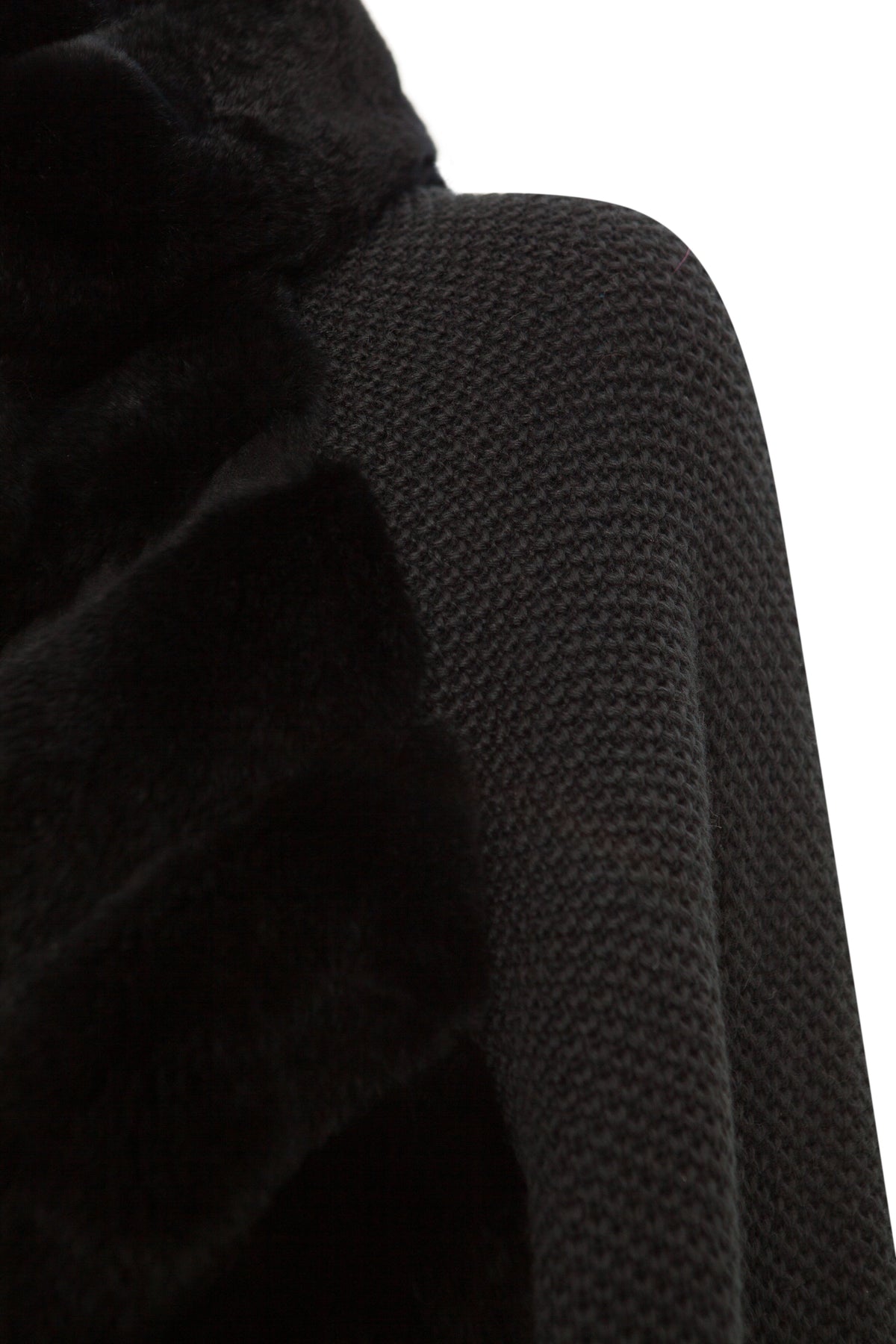 Cenya Fur Jacket - Obsidian Black, LOEVA