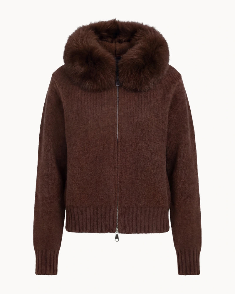 Fur Jacket - Dark Brown